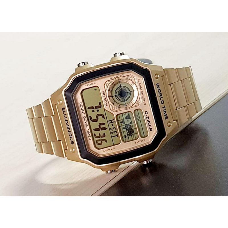 JAM TANGAN PRIA DZINER 8058 RANTAI DIGITAL