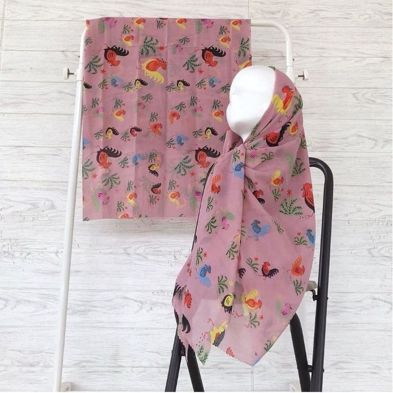 HIJAB VOAL MOTIF TERBARU/MOTIF DENAY 014/HIJAB VOAL MOTIF SEGI EMPAT/HIJAB SEGI EMPAT VOAL MOTIF TERBARU/SEGI EMPAT HIJAB MOTIF AYAM JAGO HIJAB VOAL MOTIF CAP MANGKOK AYAM JAGO