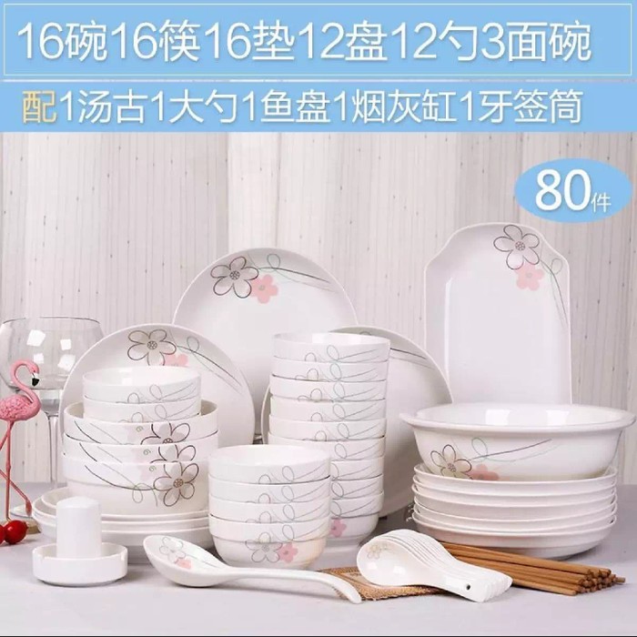 Dinner set keramik / set peralatan makan