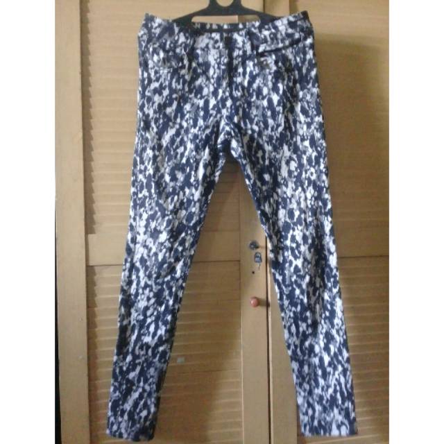 [COD] Celana jeans motif / celana kain motif / celana hitam motif preloved/bekas good cond