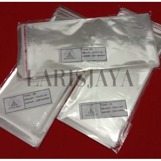 

DISKON MURAH !!!!!!!!! Plastik OPP Masker Ukuran 10 x 22 ( 03 )