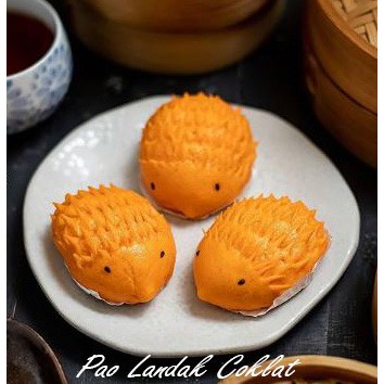 Frozen Food Dimsum Bakpao Ayam Charsiu, Pao Landak Coklat, Pao Pandan, Pao Durian, Salted Egg 10 pcs