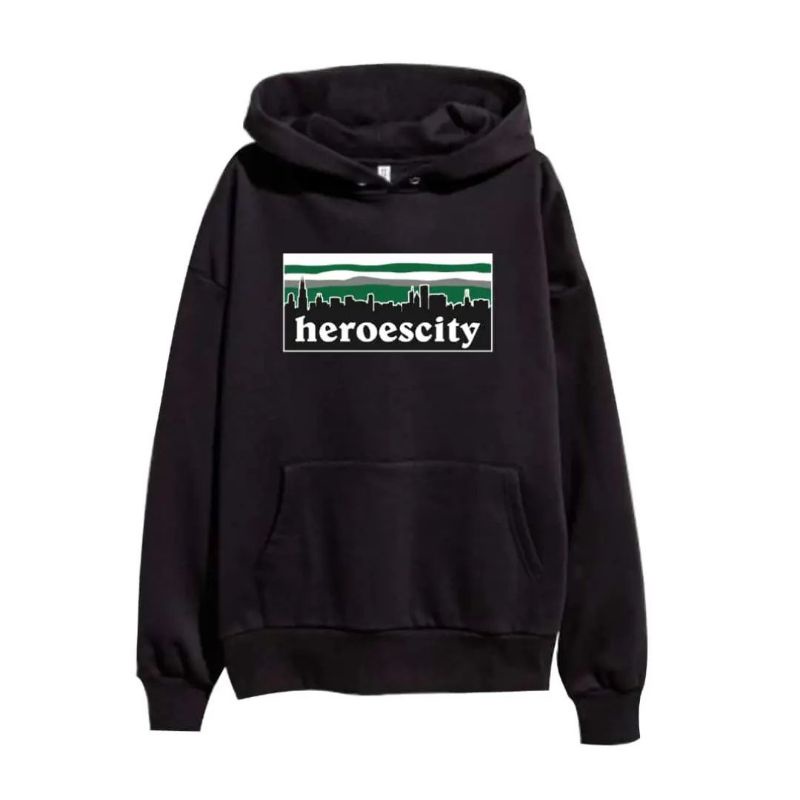 Hoodie Heroes City hitam