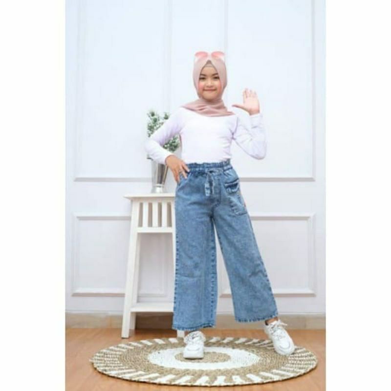 Kulot Anak Perempuan / Celana Anak Perempuan / Kulot jeans Anak / Kulot levis anak / Jeans Cewek