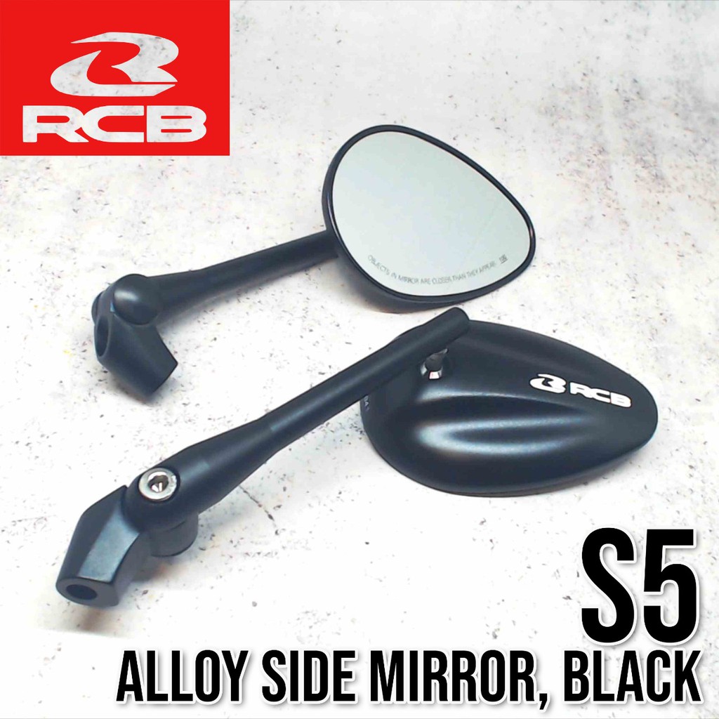 Spion RCB S5 Black Alloy Side Mirror Universal Original 21Motoshop