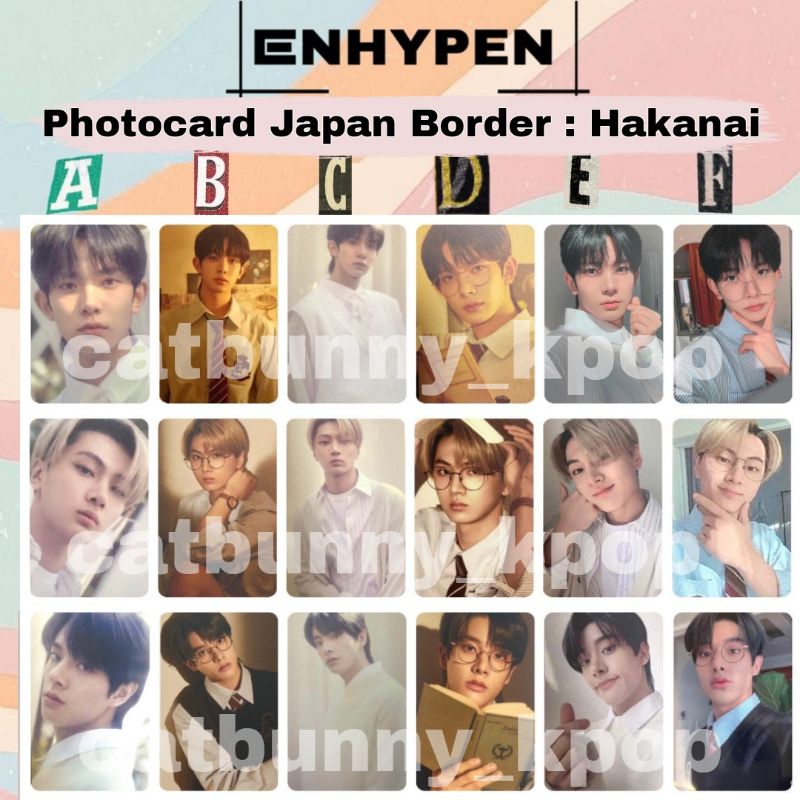 Photocard Album Japan Enhypen Border Hakanai Unofficial