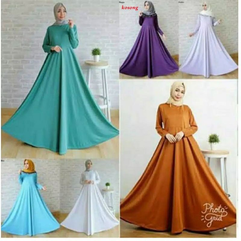 Gamis Jersey Polos SUPER JUMBO XXXL