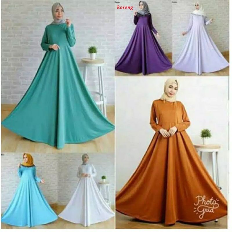 Gamis Jersey Polos SUPER JUMBO XXXL