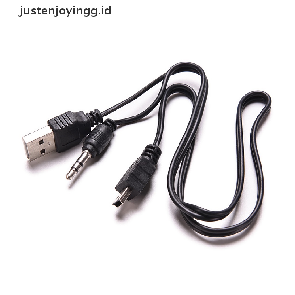 // justenjoyingg.id // 3.5mm USB to Mini USB Standard Audio Jack Connection Cable for Speakers Mp3/4 ~