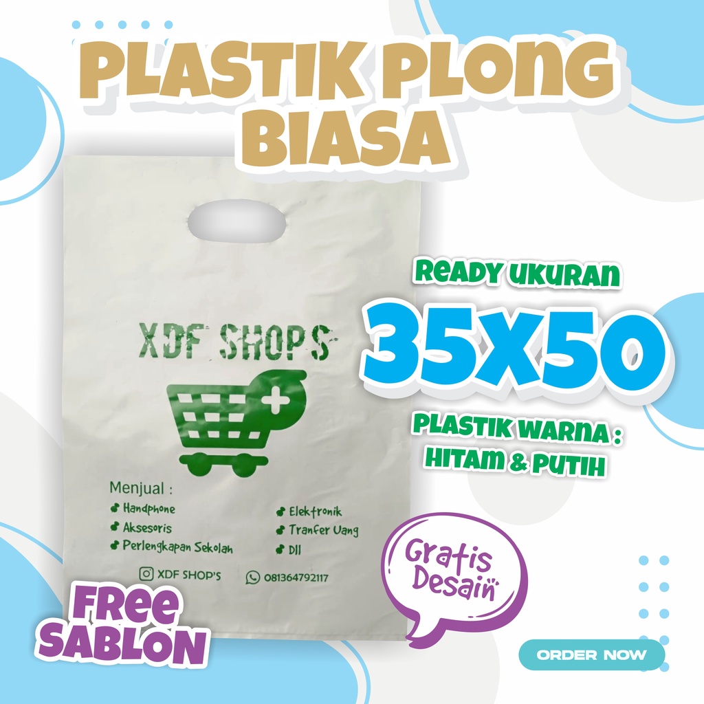 

Tas Plastik Sablon Custom Banyak Model Gratis Desain