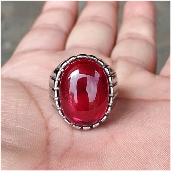 CINCIN RING MERAH SIAM BANGKOK RING PLATINUM SUPER