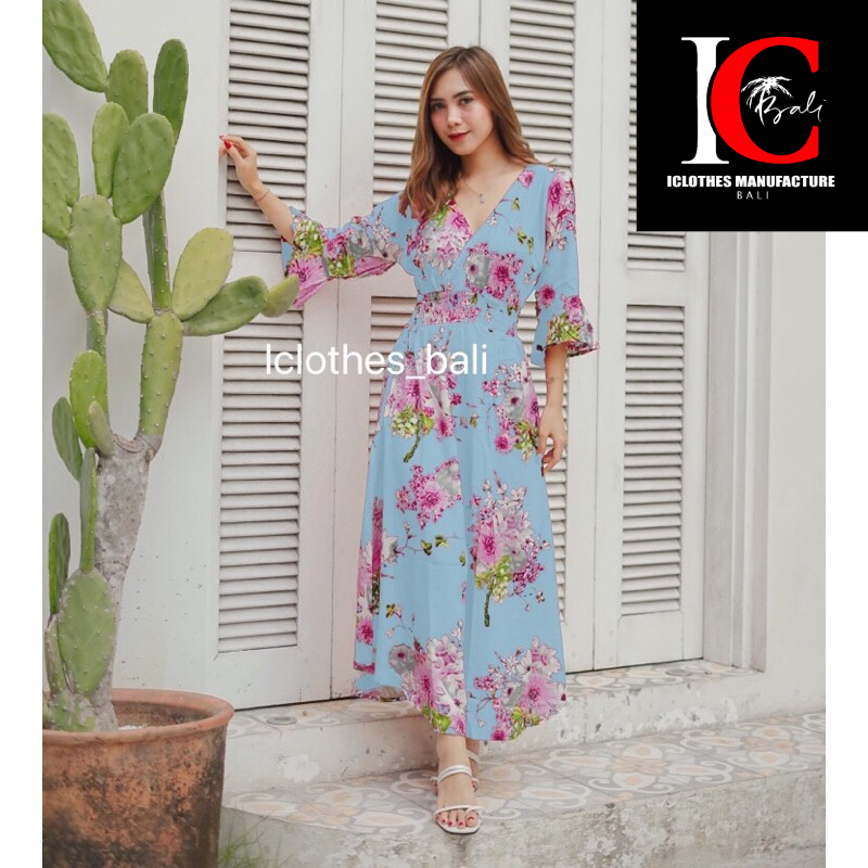 DRESS MOZA LENGAN TEROMPET MLT002// DASTER BALI/ DRESS BALI/ DRESS BUMIL/ HOME DRESS/ TROPIOCAL DRES