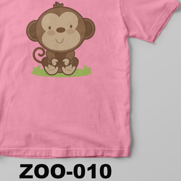 ♩ [FREE NAMA ] Kaos Anak & Family Zoo Animal 100% COTTON PREMIUM ❇