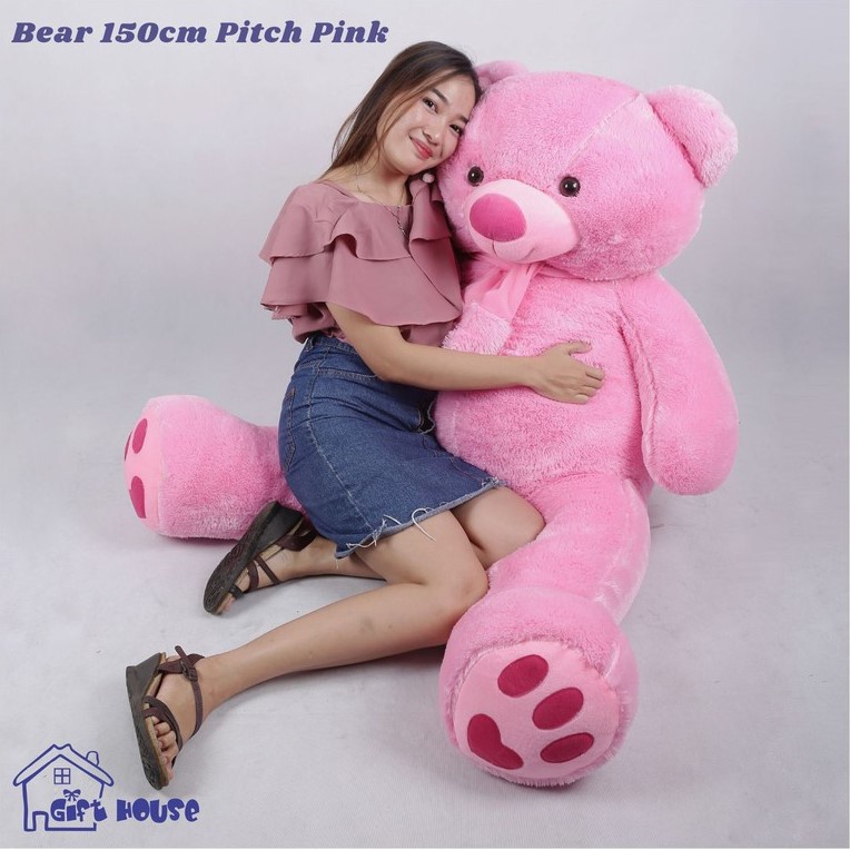 Boneka Teddy Bear FLUFFY SYAL SUPER JUMBO 1,5 METER Boneka Beruang Besar Cocok Buat Kado Ulang Tahun Pasangan