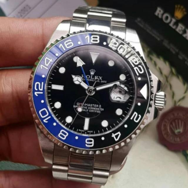 Jam Pria Rolex GMT Master II Batman Ceramic Automatic Clone