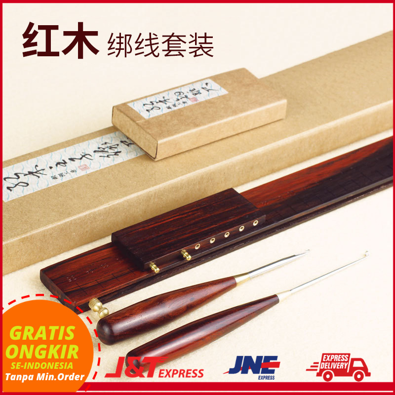 

Linghu Hongmu sub line ruler buatan tangan mahogany decoupler sub line knotter persediaan memancing