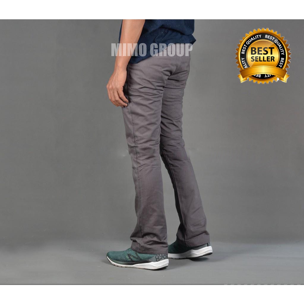 Celana Cino Pria Cutbray Panjang  Bahan Katun Twill Import Size 27/38 Jumbo Calana Panjang Cowok Kekinian Paling Laris 2022