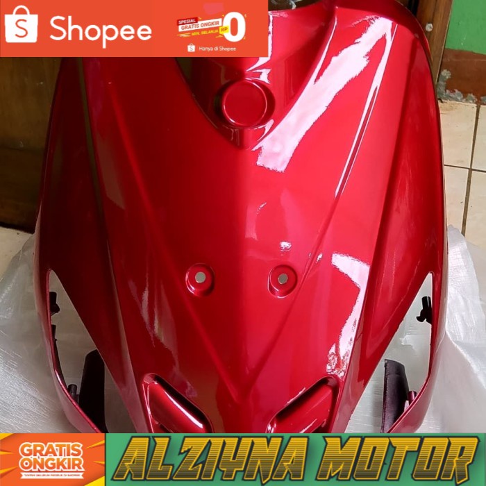 tameng depan Mio Sporty lama merah maroon
