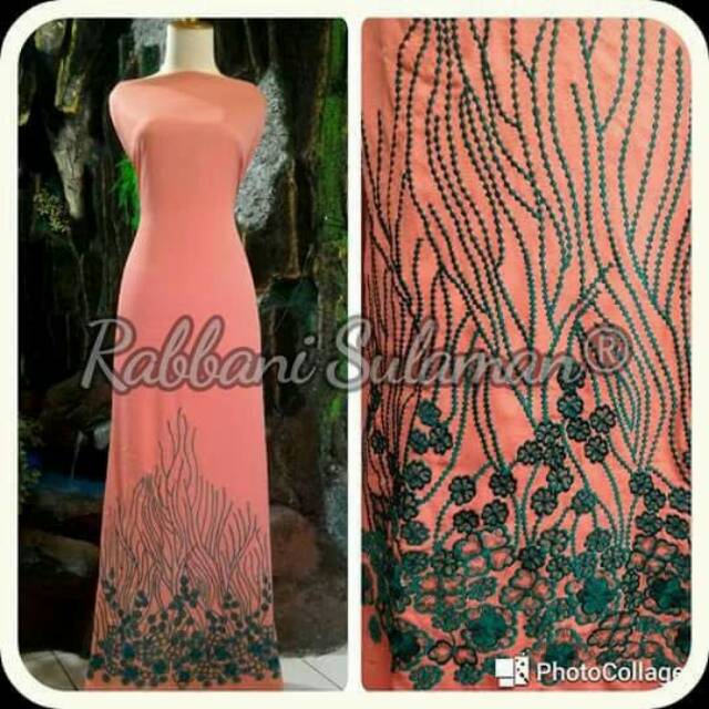 Bahan/Bakal Baju Gamis Bordir Bukittinggi