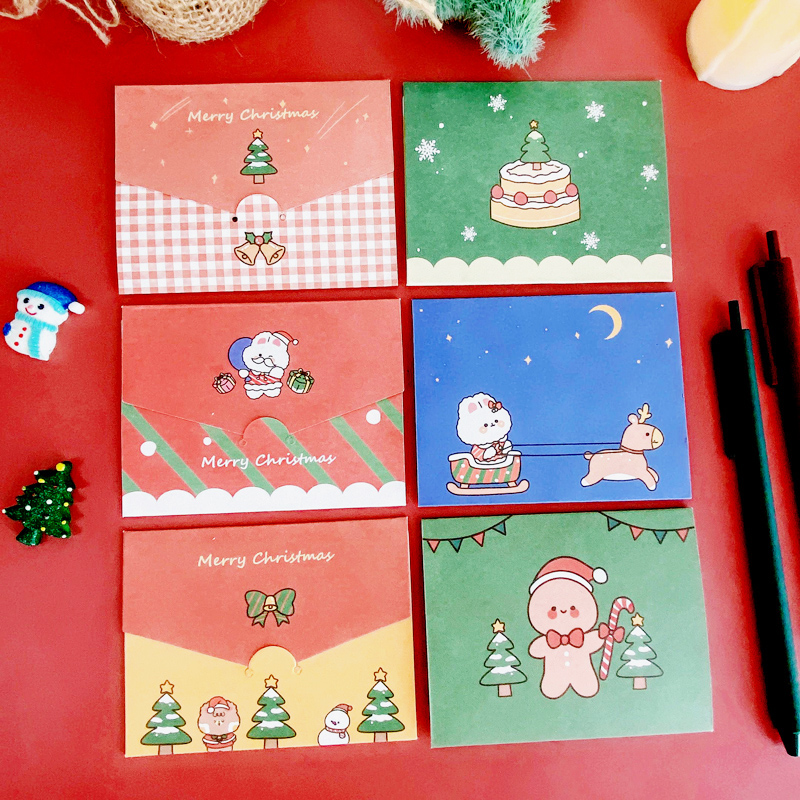 Kartu Ucapan Selamat Natal Mini Diy Desain Kartun Lucu