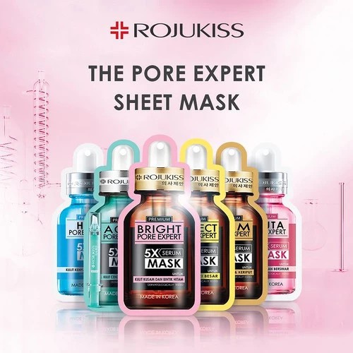 ROJUKISS Premium Sheetmask Made in Korean [BPOM] ORIGINAL // MASKER WAJAH MASKER ROJUKISS SHEET MASK