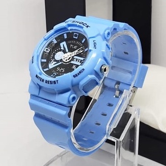 Jam tangan wanita rubber sport colour Free Battery