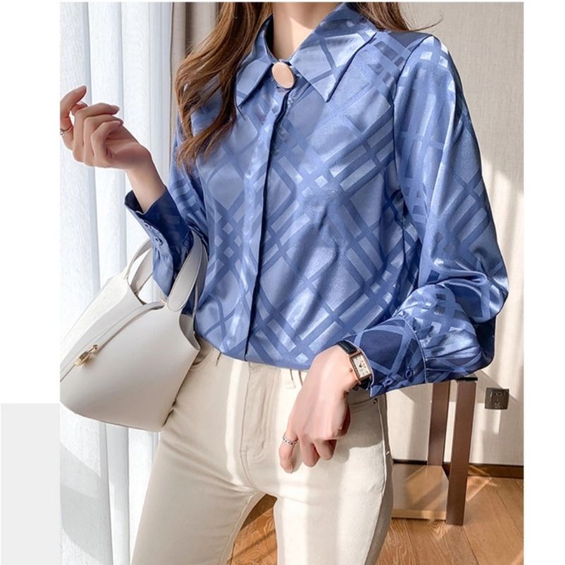 MDLV ~ 2620 BALMIAN SATIN SHIRT KEMEJA KOREA STYLE KEMEJA SATIN KEMEJA LENGAN PANJANG FASHION IMPORT