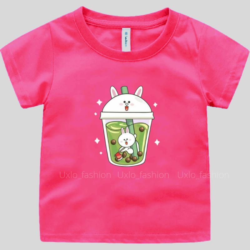 Kaos Anak Perempuan Murah Motif Boba Kartun Untuk Umur 2 Sampai 15 Tahun Uxlo Fashion