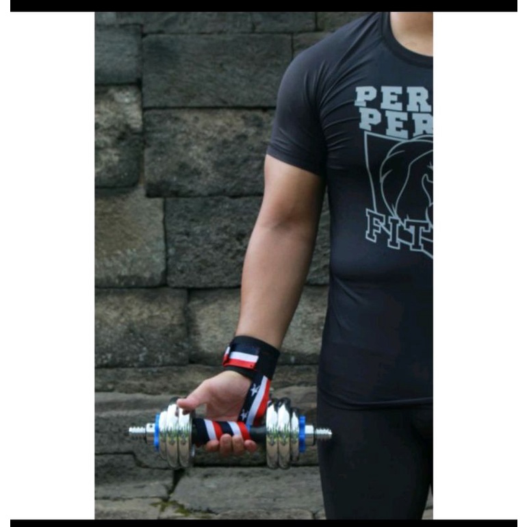 sepasang Best seller power strap hands strap power grip gym fitness alat olahraga