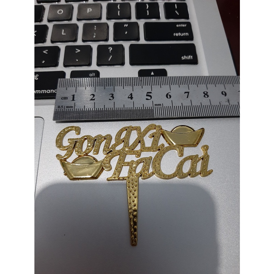 

Paket 12 Pcs Tulisan Gong Xi Fa Cai Emas - Cake Topper Imlek CNY Chinese New Year - Teddy Craft