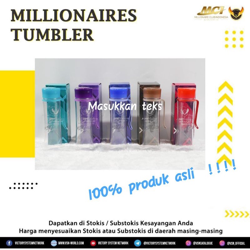 Tumbler biomini original vsn mci, botol minum mci