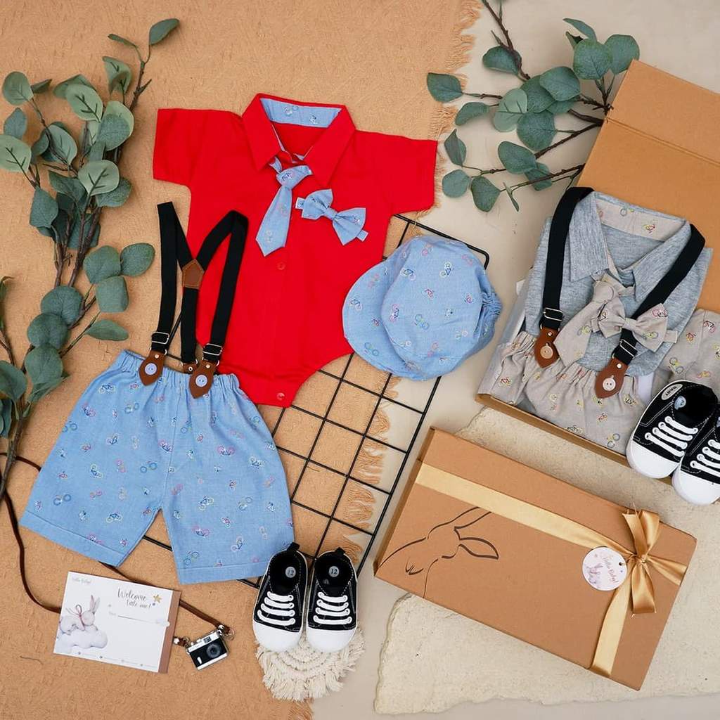 LIO036 Boys Baby Hampers 0-12 months/ Hampers bayi newborn/ Kado bayi/ baby boys gift set-Adolf Red