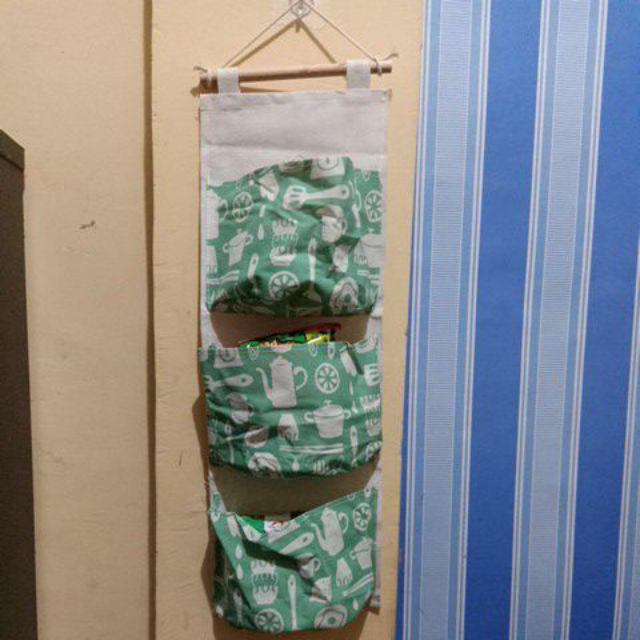Pouch Organizer Dinding  3 Sekat