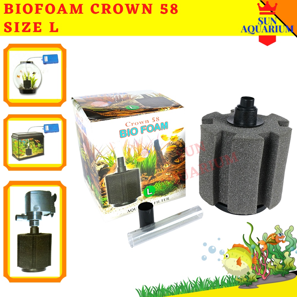 Biofoam Filter Busa Biofoam Filter Aquarium Crown 58 Size L