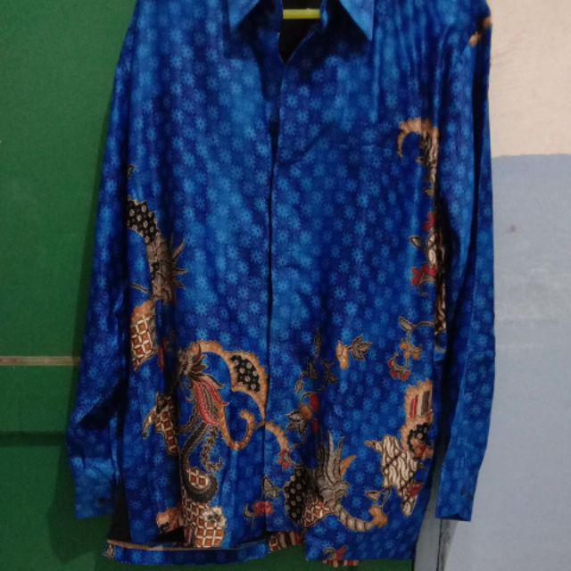Kemeja Batik - Semi Sutera - Kemeja Textile Furing Hq - No Sanwos