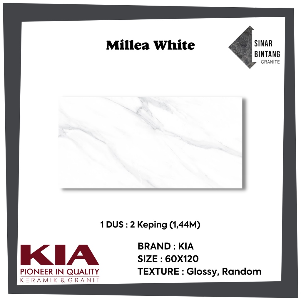Granit 60X120 | Granit Lantai Milea White KIA