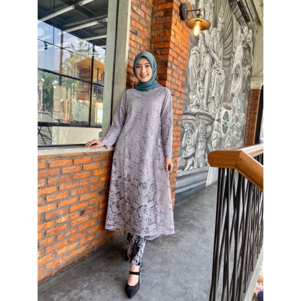 kebaya brukat tunik umbrela twotone modis terlariss