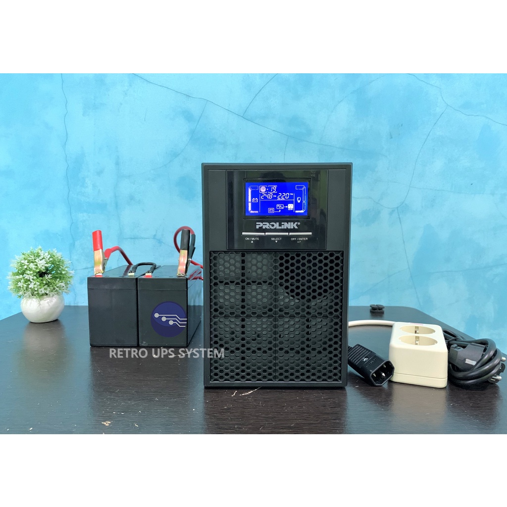 UPS Modif PROLINK PRO901-WS ONLINE PSW 1000VA 800Watt 24V Aki External