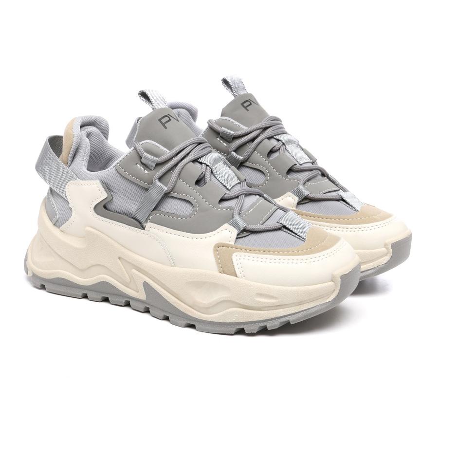 Koleksi Terbaru.. PVN Jungkook Sepatu Sneakers Wanita Sport Shoes Krem 129