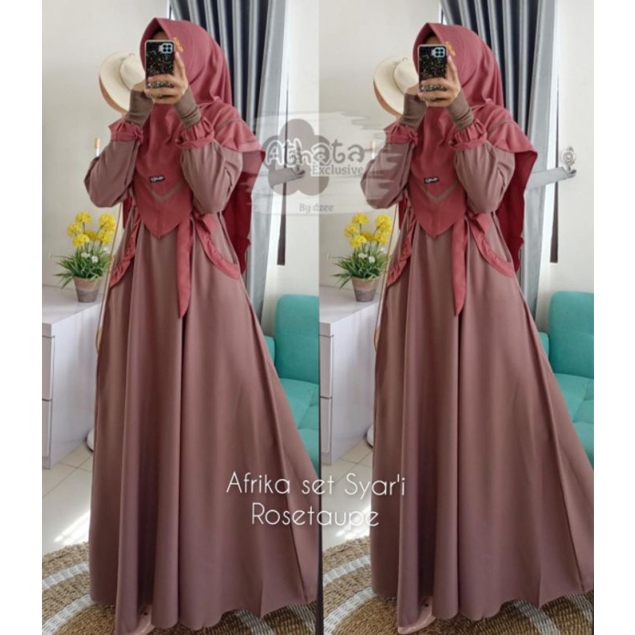 Gamis ORI ATHATA  // Gamis Affika set syar'i ORI ATHATA