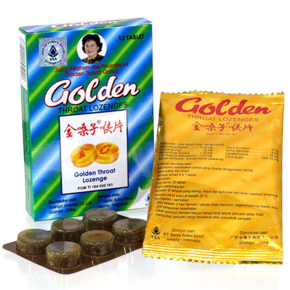 

Golden Throat Lozenge - Permen pereda sakit tenggorokan