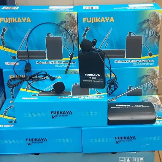 Mic wireless FUJIKAYA FK-3399.mic headset + jepit.cocok buat imam atau pidato