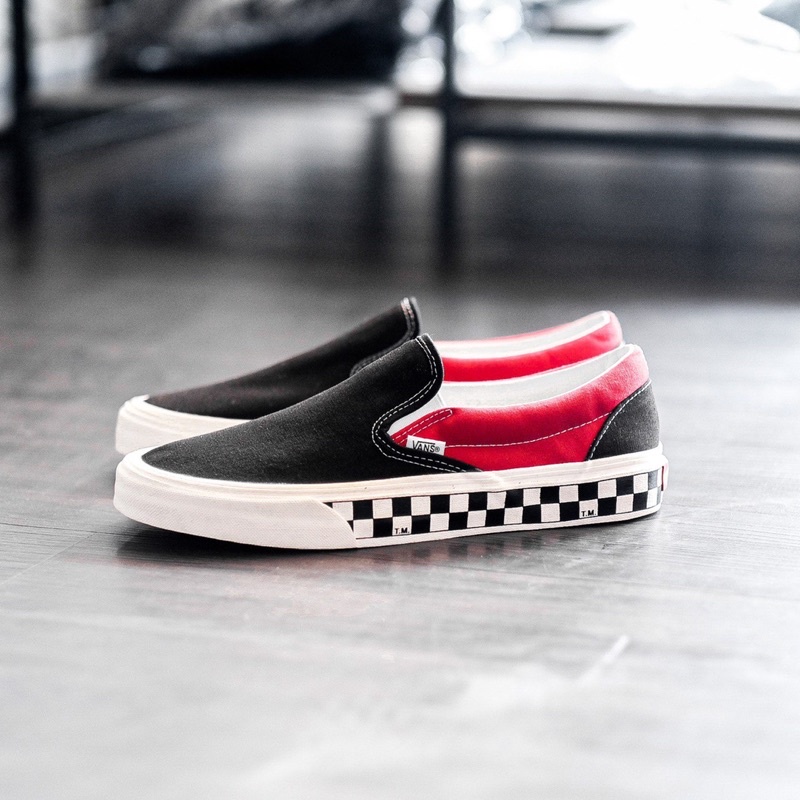 Vans Bmx Slip ON Checkerboard Black / Red