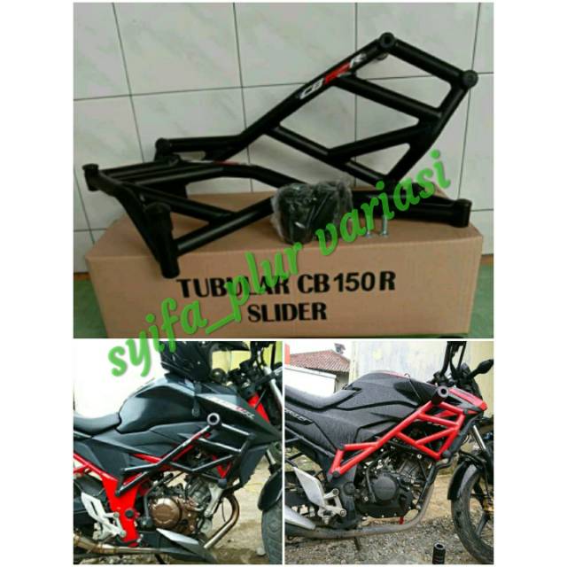 Tubular crashbar slider agna cb150r new dan old
