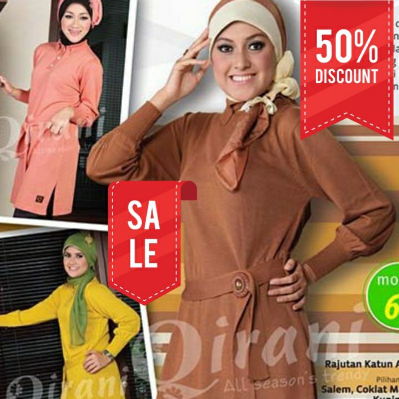 Atasan Rajut QIrani ,warna coklat m