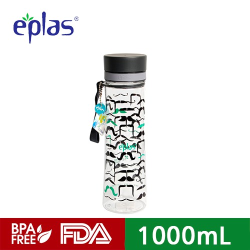 EPLAS Water Bottle With Handle (1000ml), Water Tumbler, Botol Air, BPA Free, Tritan EGH-1000