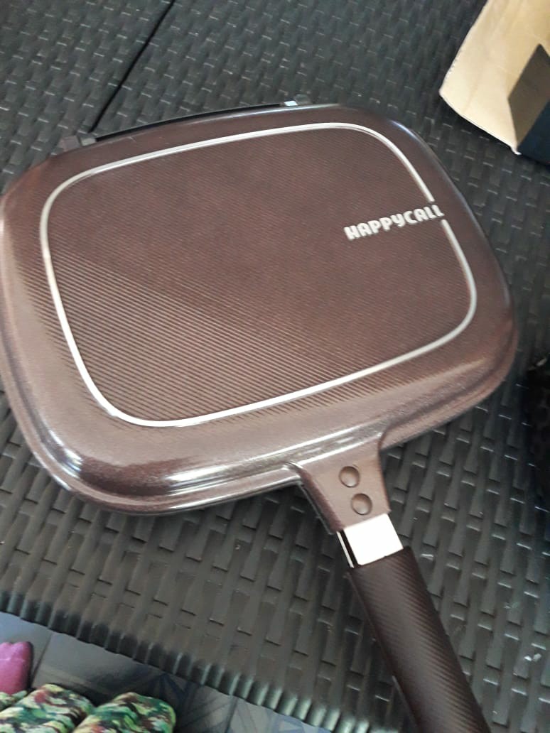 Peralatan Masak Ori Korea Happycall Titanium Jumbo Grill Double Pan