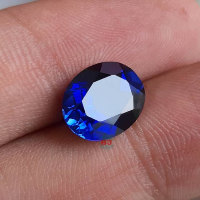 Blue Safir 9mm - 11 - 12 MM Royal Color Premium Quality Lab created Corundum Material