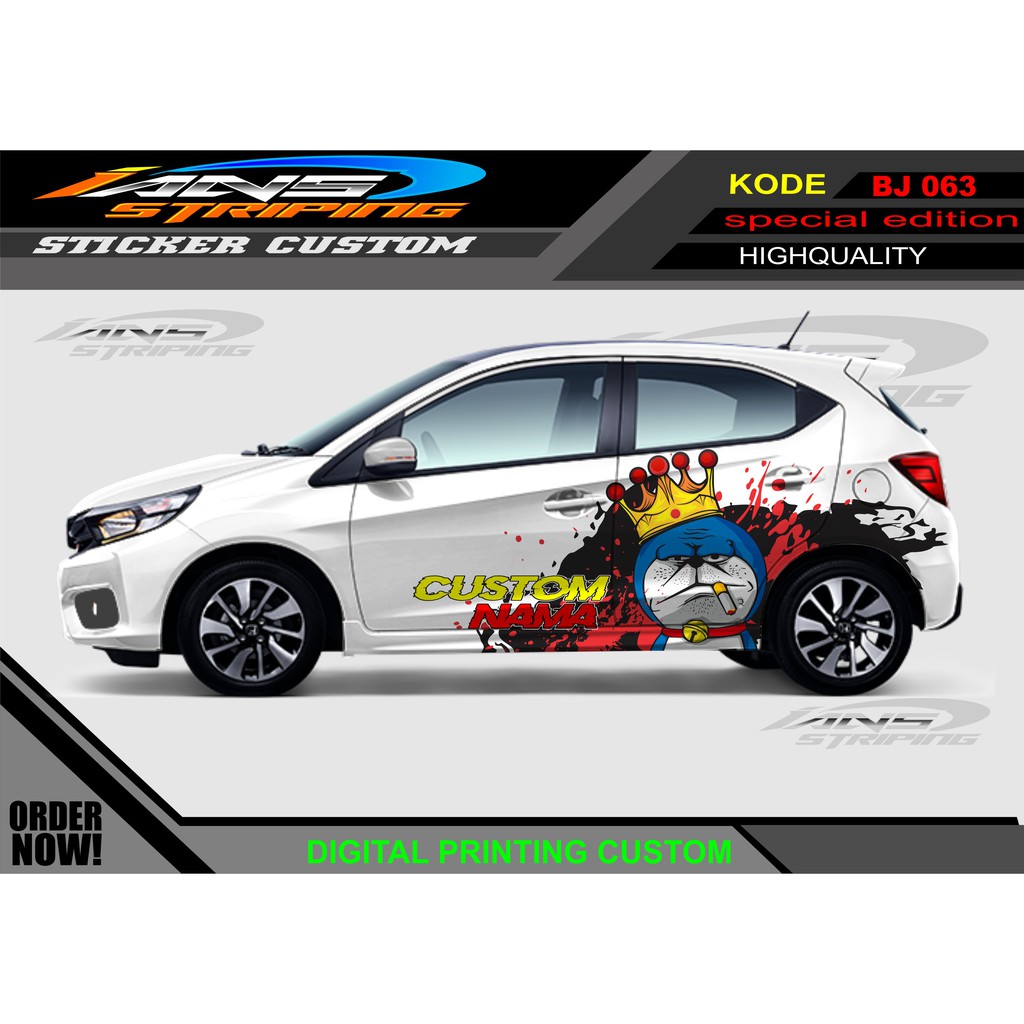 STIKER MOBIL HONDA BRIO DORAEMON