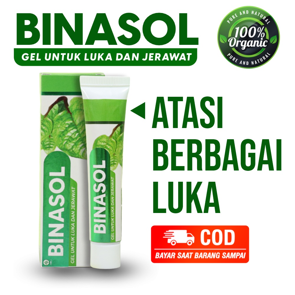 Binasol Gel Obat Luka Diabetes Luka Terbuka Luka Bakar Jerawat Luka Pasca Operasi